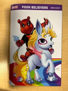 Pooh Believers: Deadpool Homage comic cover