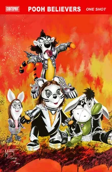 Pooh Believers: KISS Homage comic cover